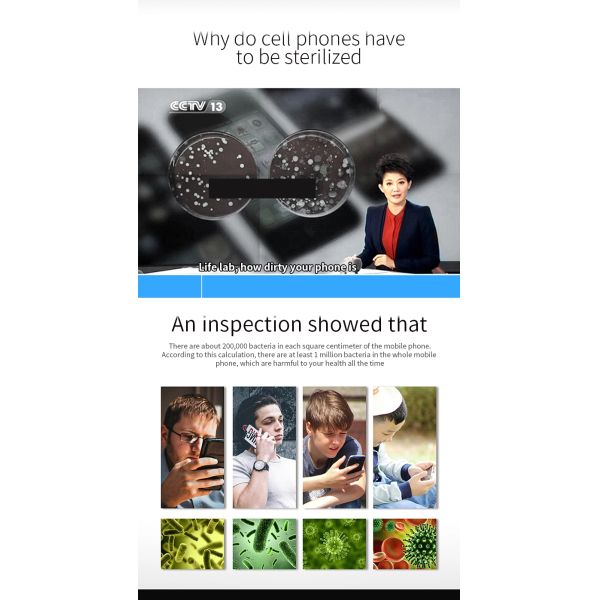 UV Mobile Phone Disinfection Box Sterilization Equipment 360 Degrees Circulation