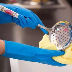 Blue Nitrile Impregnated Chemical Resistant Gloves Heavy Industrial