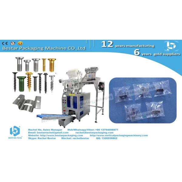 Automatic counting packing machine with 2 bowls and manual feeding for hardware