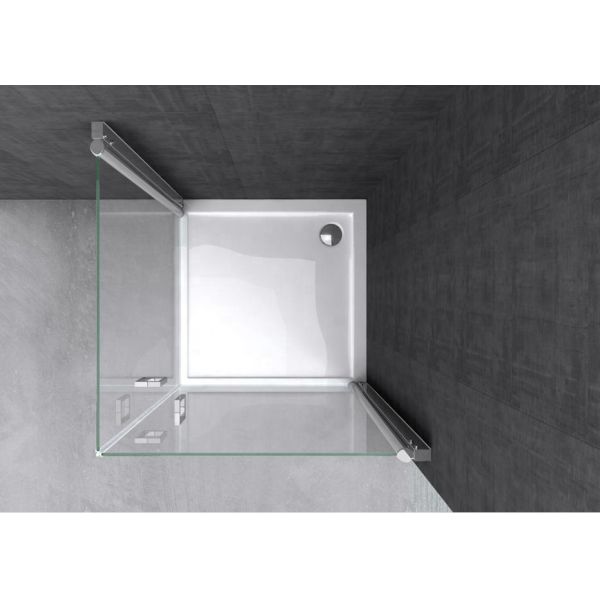 Corner Glass Shower Cabinet Square Shaped Spray Paint With Screen