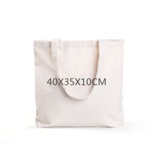 Customizable Students Cotton Canvas Tote Bag Reusable With Large Capacity