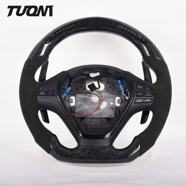 Alcantara Led Forged Carbon Fiber Bmw F20 Steering Wheel Flat Bottom
