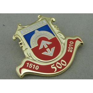 Military Imitation Hard Enamel Lapel Pin Brass Stamped Gold Plating