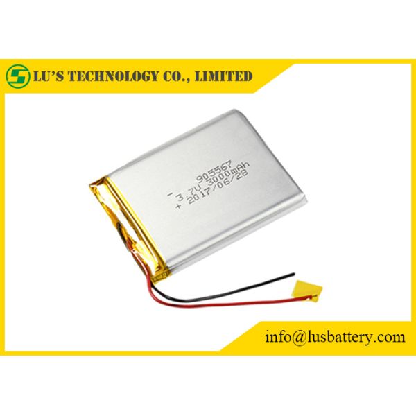 LiPo battery lp905567 Rechargeable Lithium Polymer Battery 3000mah 3.7V Customized Terminals