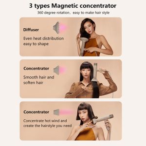 Brushless Motor Ionic Foldable Hair Dryer Multipurpose Adjustable Speed