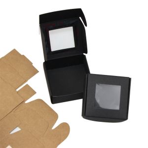 Square shaped soap packaging box with clear window