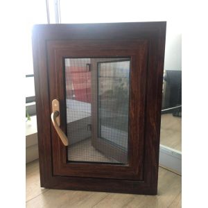 Wood Grain Aluminium Window Extrusions Waterproof Delicate Smooth Surface