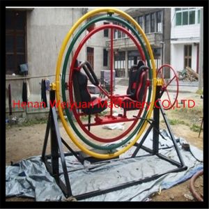 Fun park attractions rotation rides 2 seats human gyroscope