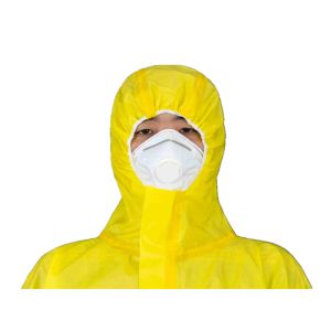 Type3B PP PE Chemical Spray Protective Disposable Coverall With 3pcs Hood
