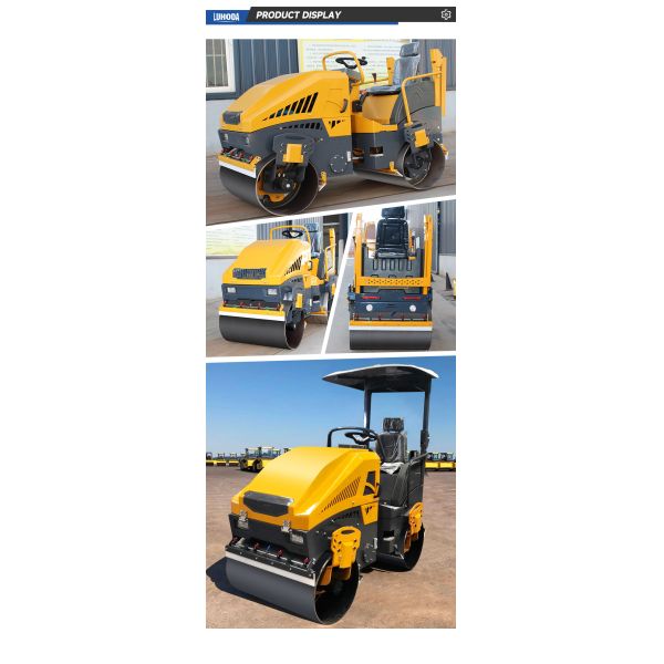 Road Roller Manufacturer Double Wheels Hydraulic Vibrating Tandem Roller Earth Concrete Compactor Versatile Roller