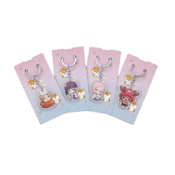 Clear Soft PVC Key Chain Engraved Acrylic Photo Keyrings Custom Logo UV Printing