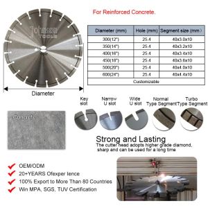 13.5" Soft Cut Concrete Blade Cutter Laser Welding