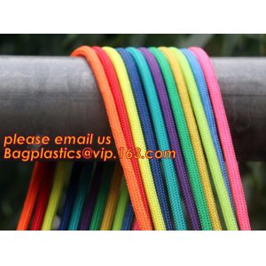 Children develop amusement projects supporting braided rope, for weaving various
