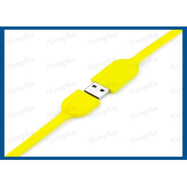Promotional Thin Wristband Flash Drive Convenient Carrying Silicone Material