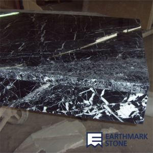 China Nero Marquina Black Marble Kitchen Countertops on sale