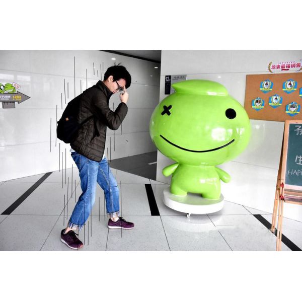 Hotel mall deco logo statue/sculpture decoration props customize size in building mall deco