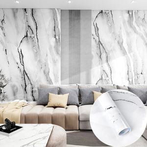 Glossy Marble Gold PVC Self-Adhesive Film for Furniture and Interior Decoration for Living Room