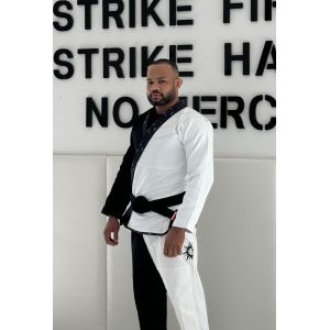 Black And White 420gsm BJJ GI Jiu Jitsu Suit OEM Jiu Jitsu Uniform