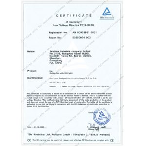 1stshine Industrial Company Limited Certifications