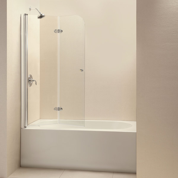 Buy 6mm Tempered Bathtub Glass Screen With Stainless Steel Handle at wholesale prices