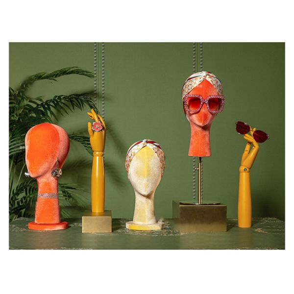 Multi Color Adjustable Hight Styrofoam Mannequin Head Foam Hat Head Pieces Scarf Display Racks for Retail Shops