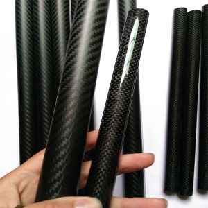 High Strength Twill Carbon Fiber Round Tube Roll Wrapped Tubing