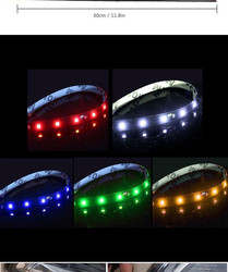 30cm Car Headlight LED Tube Strip 3528 Patch Emergency Warning Light