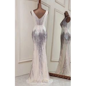 Luminescent White Wedding Lace Fabric Glamorous Glitz With Peacock Tail