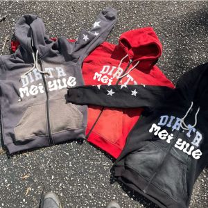 Quality Custom Distressed Hoodie Applique Embroidery Patch Hoodie Pullover Heavyweight French Terry Acid Wash Vintage Hoodies Men for sale