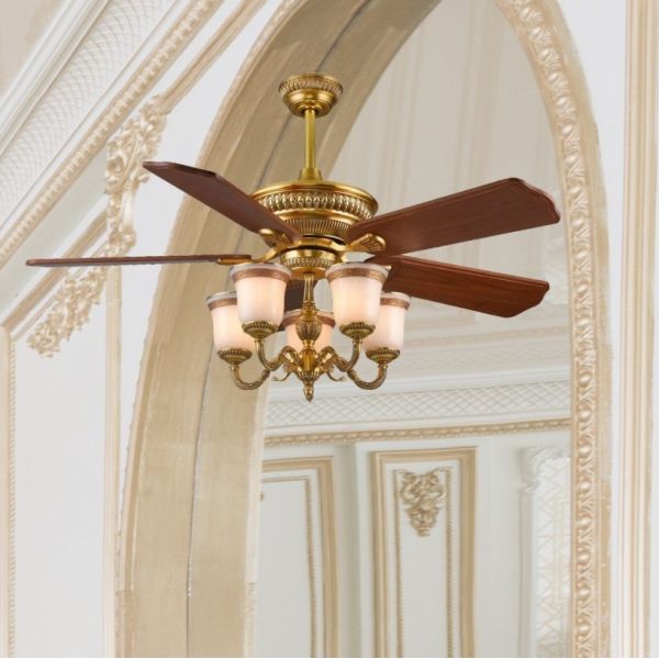 Customized Design 42 Inch Living Room Restaurant 5 Wood Blades Decorative Ceiling Fan