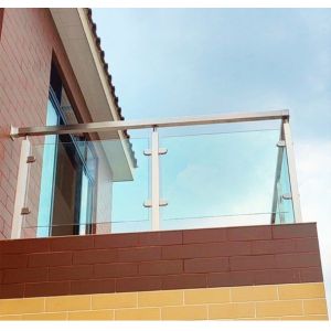 Stair Railings / Handrails Mirror Polish Finish Stainless Steel Glass Railing