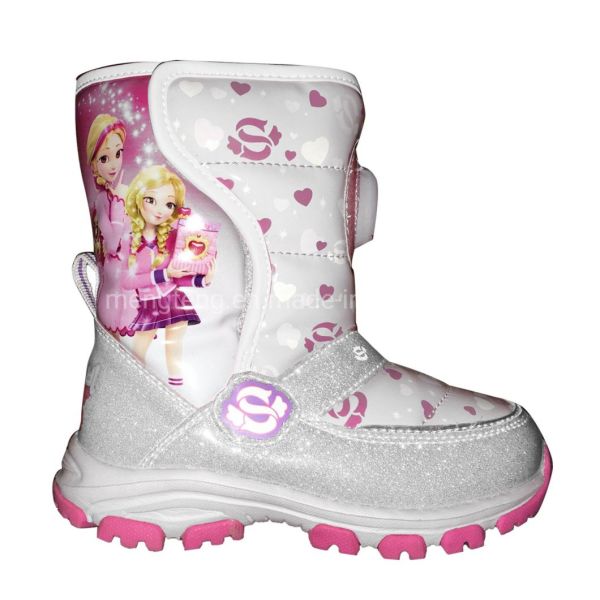 Snow Boots Warm Winter Fur Boots PU Boots Magic Tape Non-Slip Boots Soft Boots Outdoor Boots for Kids