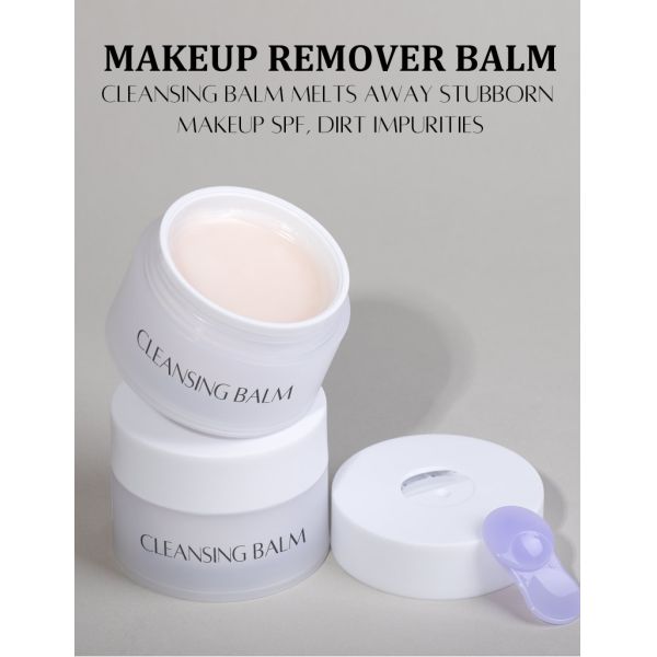 Private Label Gentle Nourishing Deep Facial Cleansing Removable Cleansing Balm With Spoon Facial Makeup Remover Balm