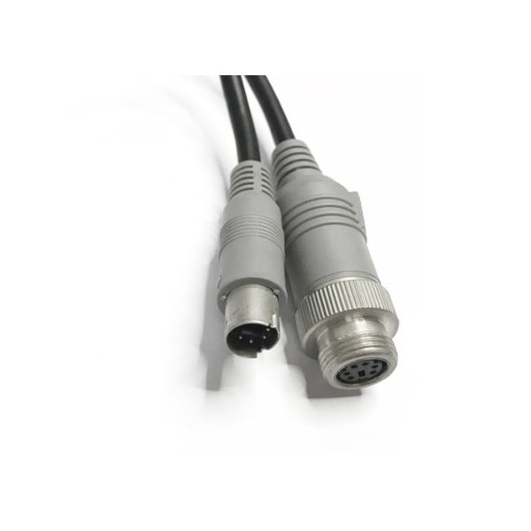 Buy Mini DIN 4 Video Inputs Metal Plug Trailer Camera Cable at wholesale prices