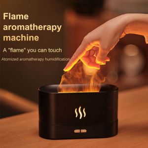 HOMEFISH ABS PP Ultrasonic Aroma Humidifier Flame Aromatherapy Machine 180ml
