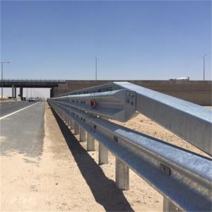 Three Wave Steel Highway Guardrail with Customized Size and Hot Galvanized