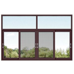 Insulated Clear Double Glass Window Thermal Broken Aluminium Sliding Window