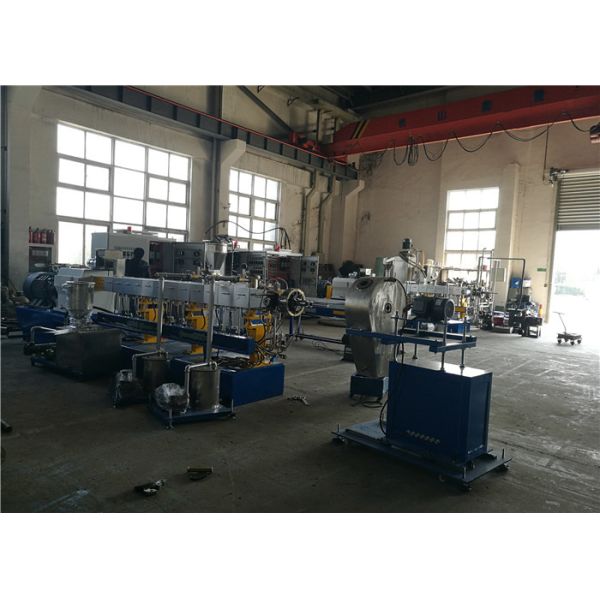 Interlock Control Plastic Pelletizing Equipment , Two Screw Extruder Machine