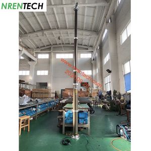 4.5m pneumatic telescoping mast for mobile surveillance-inside CCTV wires