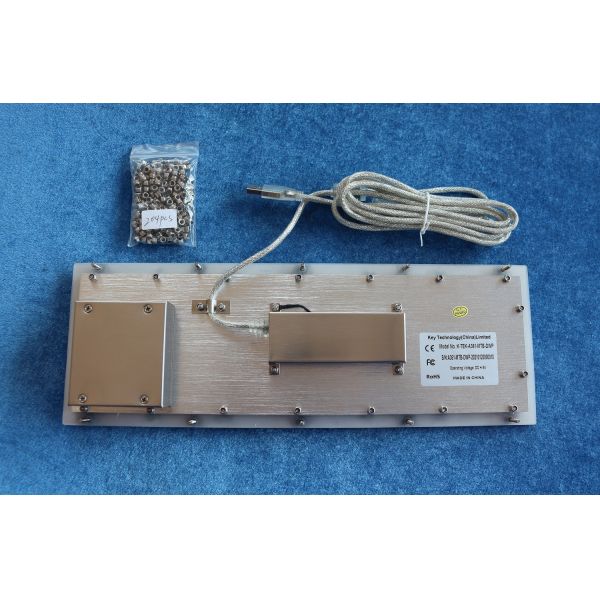 IP67 SS Industrial Keyboard With Trackball Washable PS2 USB