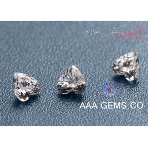 7 MM Enthusiastic Heart White Moissanite , 4 Carat Moissanite