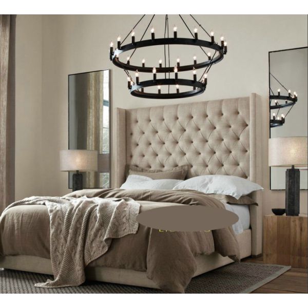 Wrought iron Chandelier art retro industrial Black LOFT restaurant bar clothing candle Chandelier(WH-CI-116)