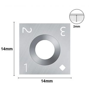 10PCS 14*14*2-30° Replaceable Carbide Inserts Woodturning Tools Stock Available
