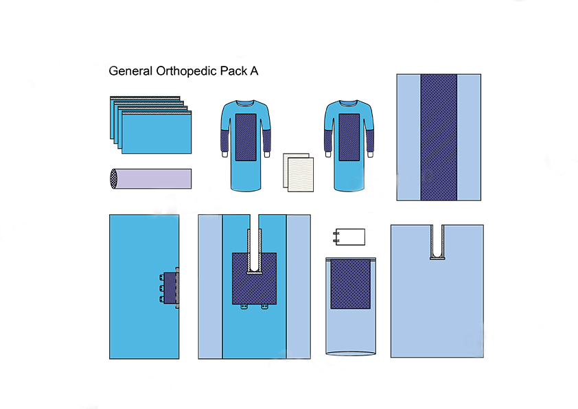 S-3XL Disposable Surgical Packs Laparotomy Surgical Disposable Patient Drapes