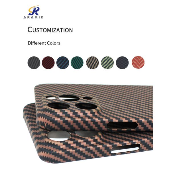 Custom Gold Color Aramid Fiber Phone Case For iPhone 13 Pro Max