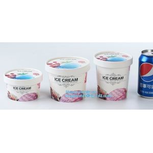 Own Logo Disposable Paper Icecream Ice Cream Cup,Disposable Plastic Cold Drink