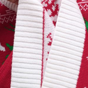 Unisex Christmas Sweater ReindeerTree Snowflakes Fun Merry Knitted Pullover