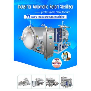 Horizontal Food Sterilizer Machine , Retort Canning Machine SUS30408