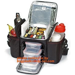 polyester cheap simple insulated cooler bag for food, Promotional custom