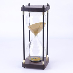 Creative Glass Hourglass Traditional Rectangle Coloured Sand Timers Free Sample
